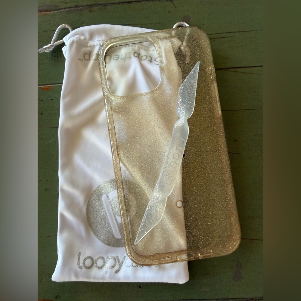 Loopy Gold Glitter iPhone 13 Pro Max Case